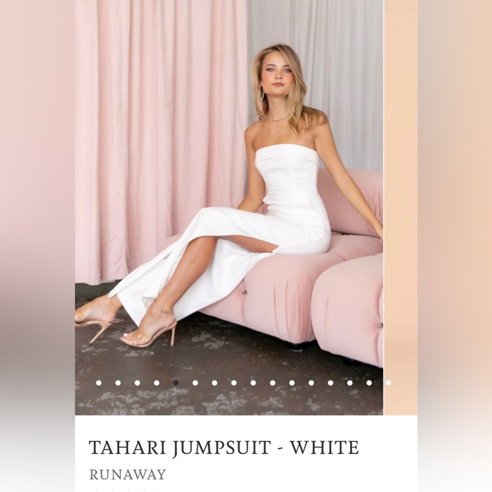 tahari white jumpsuit